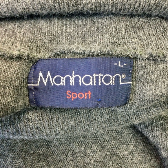 Men's Manhattan Sport Sweater turtleneck , L, Grey - Picture 7 of 10